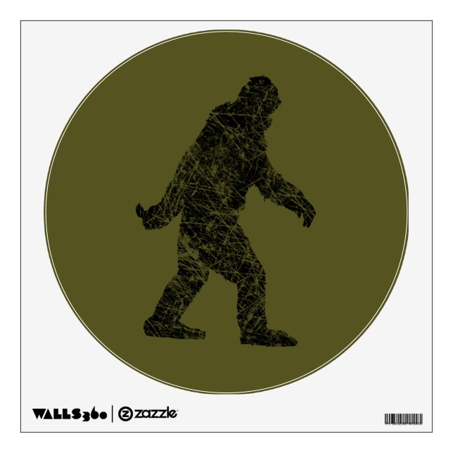 Grunge Squatchin Bigfoot Style Wall Decal (Front)