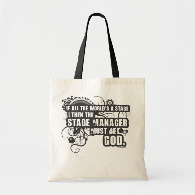 Grunge Stage Manager God Tote Bag (Front)