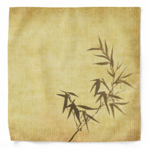 Grunge Stained Bamboo Paper Background Bandana