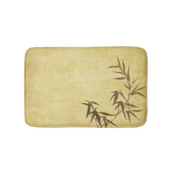 Grunge Stained Bamboo Paper Background Bath Mat by watercoloring at Zazzle