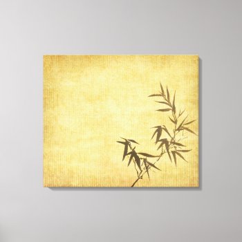 Grunge Stained Bamboo Paper Background Canvas Print by watercoloring at Zazzle