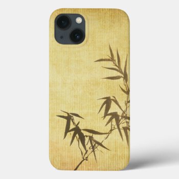 Grunge Stained Bamboo Paper Background Iphone 13 Case by watercoloring at Zazzle