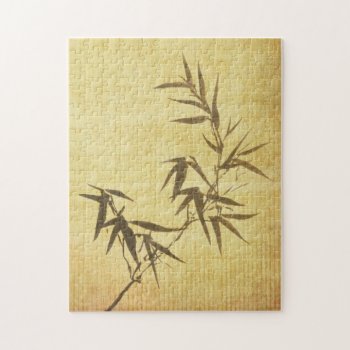Grunge Stained Bamboo Paper Background Jigsaw Puzzle by watercoloring at Zazzle