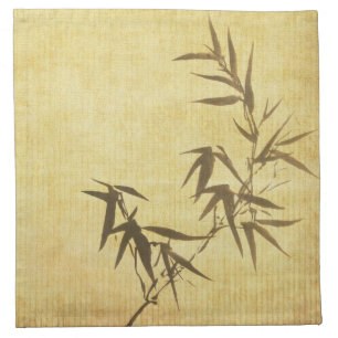 Grunge Stained Bamboo Paper Background Napkin