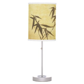 Grunge Stained Bamboo Paper Background Table Lamp by watercoloring at Zazzle