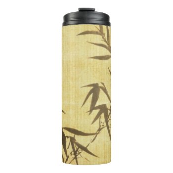 Grunge Stained Bamboo Paper Background Thermal Tumbler by watercoloring at Zazzle