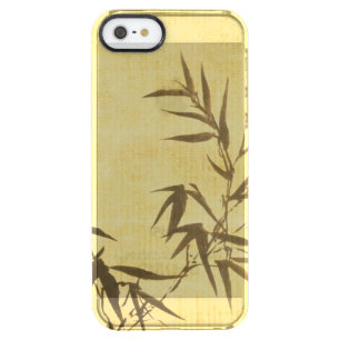 Grunge Stained Bamboo Paper Background Clear iPhone SE/5/5s Case