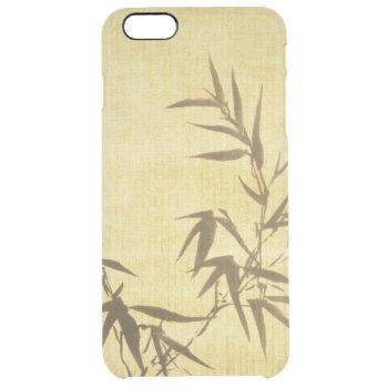 Grunge Stained Bamboo Paper Background Clear Iphone 6 Plus Case by watercoloring at Zazzle