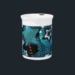 Grunge star pattern, playful children's design. beverage pitcher<br><div class="desc">Abstract grunge star pattern children for girls and boys. Creative the background with dots, hearts, lines, stars.Funny wallpaper for textile and fabric. Fashion star style. Colorful bright. Grunge Starry Fun: Creative Pattern for Boys and Girls in Bright Colors. Grunge Star Pattern for Children. Playful Wallpaper for Textiles. pattern, seamless, abstract,...</div>