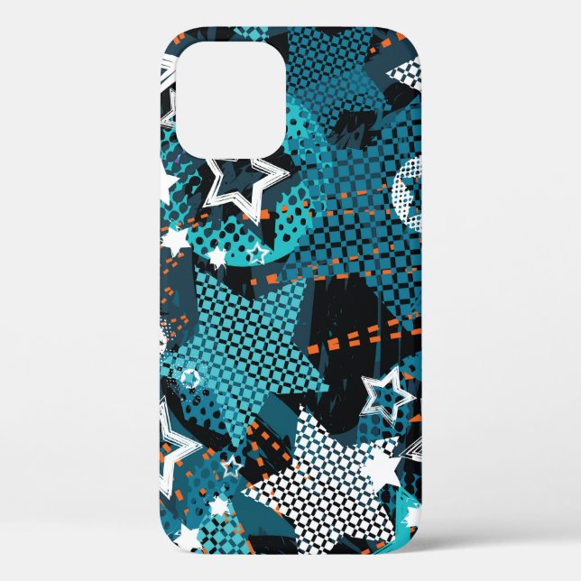 Grunge star pattern, playful children's design. Case-Mate iPhone case (Back)