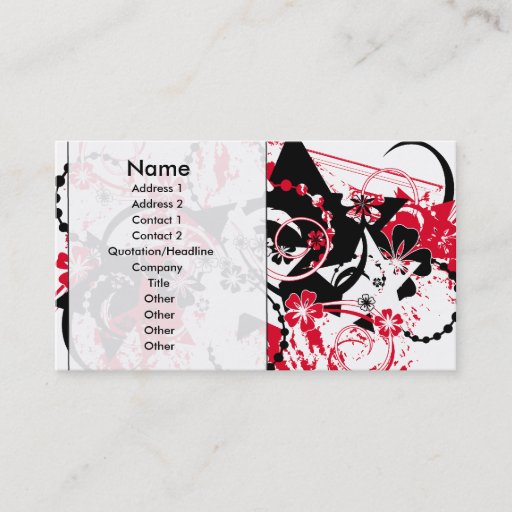 Customizable grunge stars business card template
