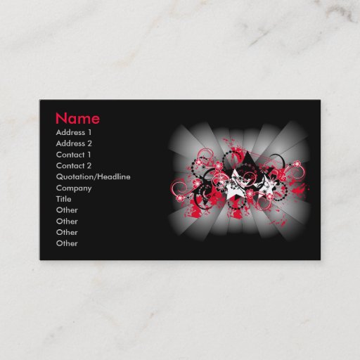 Customizable grunge stars business card templates