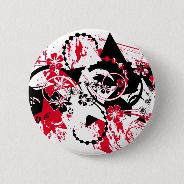 grunge stars button (Front)