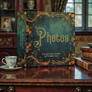 Grunge Steampunk Victorian Family Photo Album 3 Ring Binder