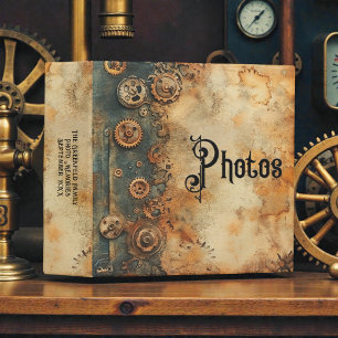 Grunge Steampunk Victorian Family Photo Album 3 Ring Binder