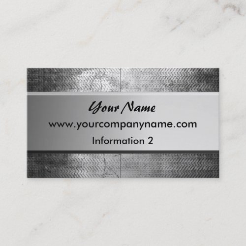 Grunge Steel Metal Business Cards