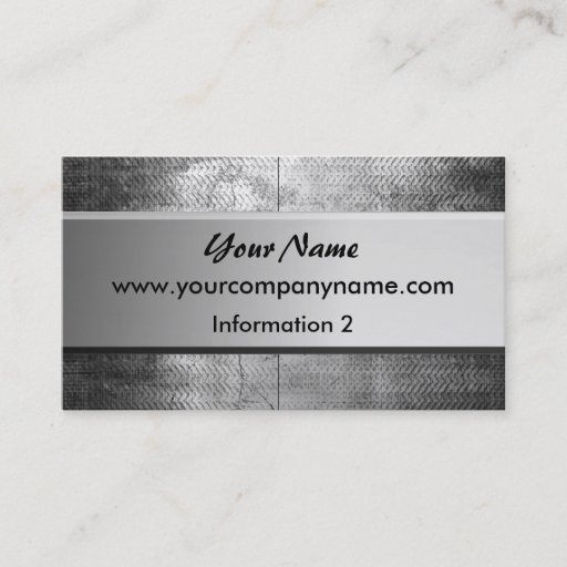 Customizable Grunge Steel Metal Business Cards