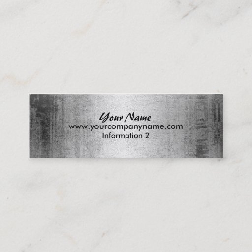Customizable Grunge Steel Metal Look Business Cards