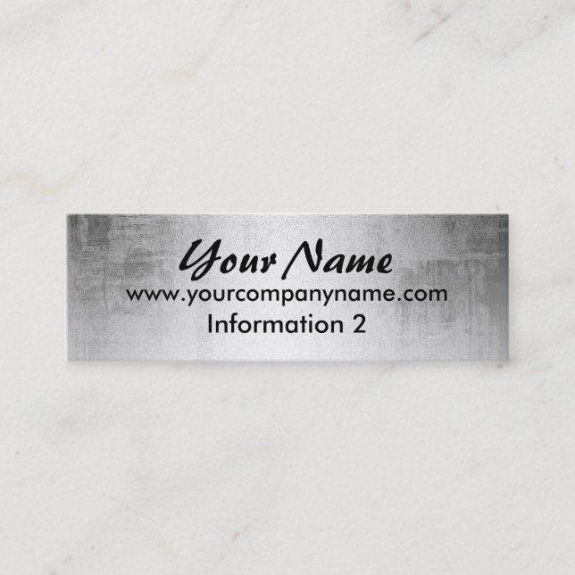 Grunge Steel Metal Look Business Cards (Front)