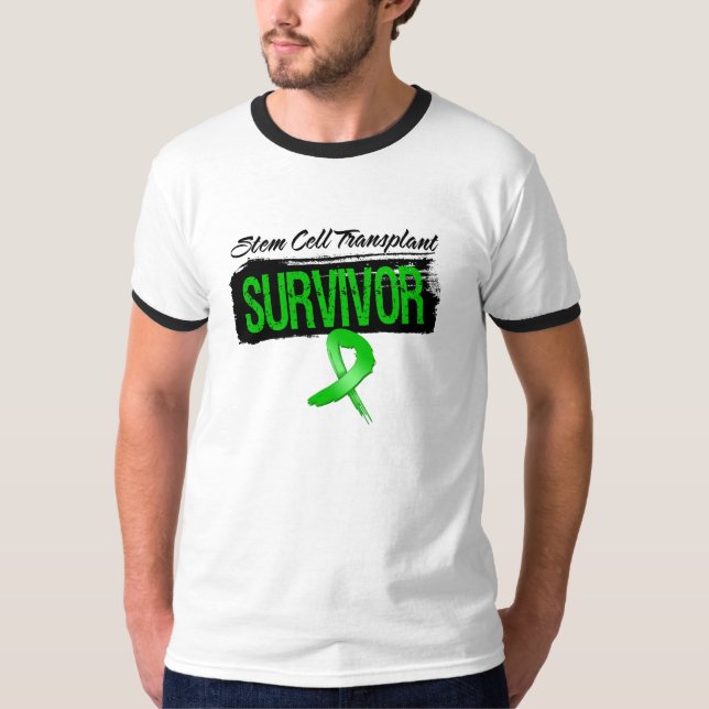 Grunge Stem Cell Transplant Survivor T-Shirt (Front)