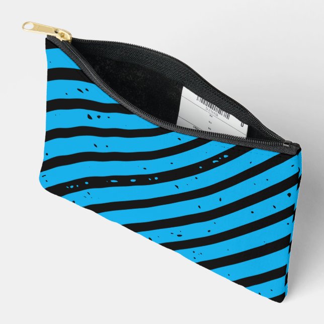 Grunge Stripes Accessory Pouch (Open)