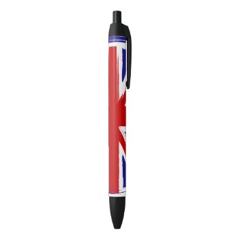 Grunge Style British Union Jack Flag Black Ink Pen by Auslandesign at Zazzle