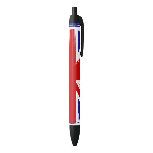 Grunge Style British Union Jack Flag Black Ink Pen