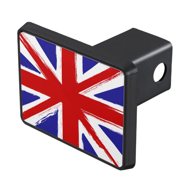Grunge Style British Union Jack Flag Hitch Cover (Top Right)