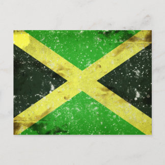 Grunge style Jamaican design Postcard