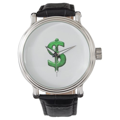 Grunge Style Money Sign Symbol Illustration Watch