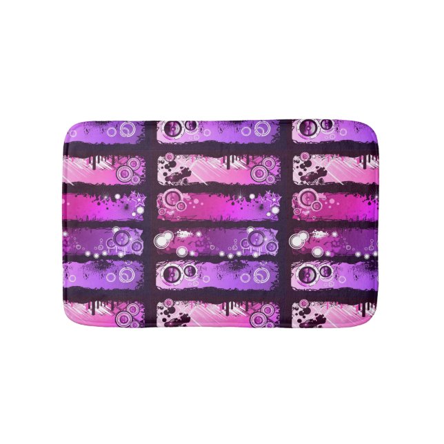Grunge Style Music Banner 3 Bathroom Mat (Front)