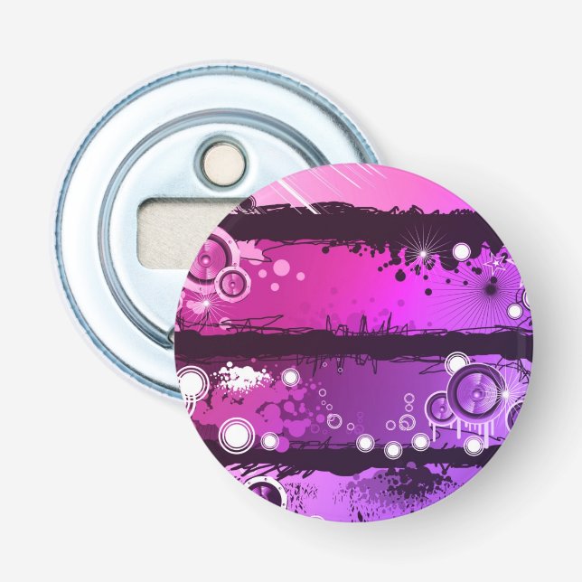 Grunge Style Music Banner 3 Bottle Opener (Front)
