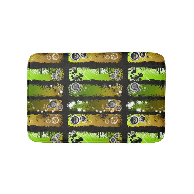 Grunge Style Music Banner Bathroom Mat (Front)