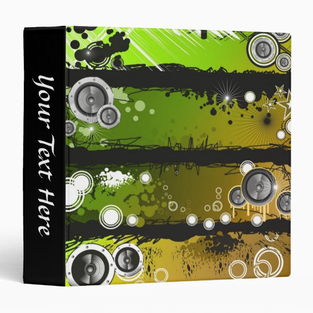 Grunge Style Music Banner Binder (Front/Spine)
