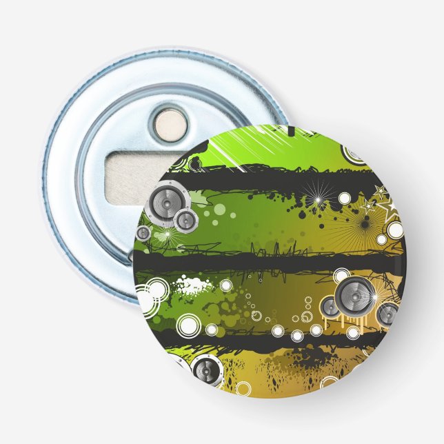 Grunge Style Music Banner Bottle Opener (Front)