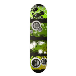 Grunge Style Music Banner Skateboard Deck