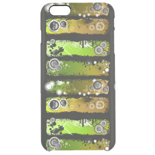 Grunge Style Music Banner Clear iPhone 6 Plus Case