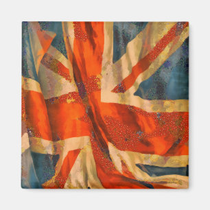 Grunge Style Union Jack British Flag Illustration Magnet