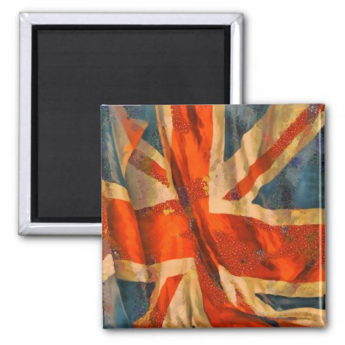 Grunge Style Union Jack British Flag Illustration Magnet