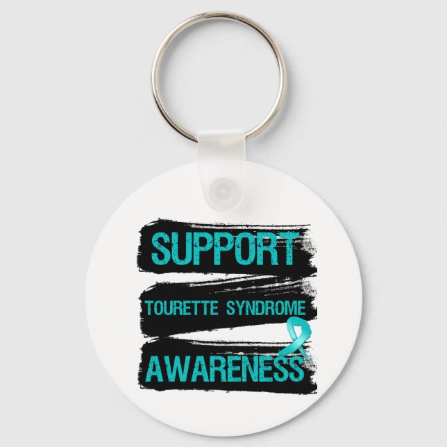 Grunge - Support Tourette Syndrome Awareness Keychain (Front)