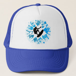 Grunge surfer trucker hat