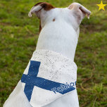 Grunge Swedish Sweden Flag Custom Name Pet Bandana<br><div class="desc">You beloved dog can wear your family's national pride! This grunge style Swedish flag pet bandana is easy to personalize with your dogs name! A blue cross on a white background, your furry family member will certainly stand out in style. There are other flag dog bandanas in this shop, such...</div>