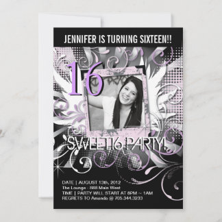 Grunge Sweet Sixteen Invite