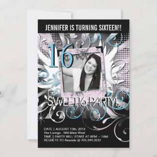 Grunge Sweet Sixteen Invite