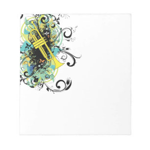 Grunge Swirl Trumpet Notepad