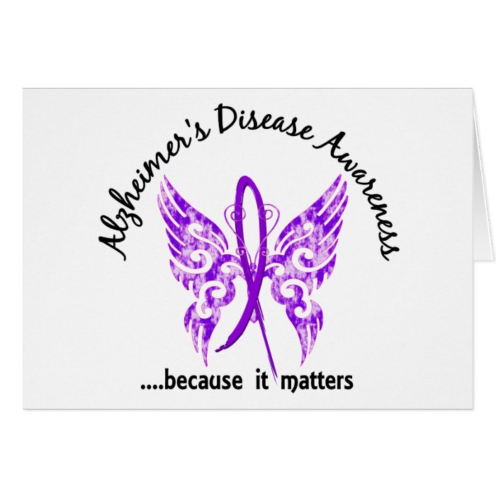 Grunge Tattoo Butterfly 6.1 Alzheimer's Disease Card
