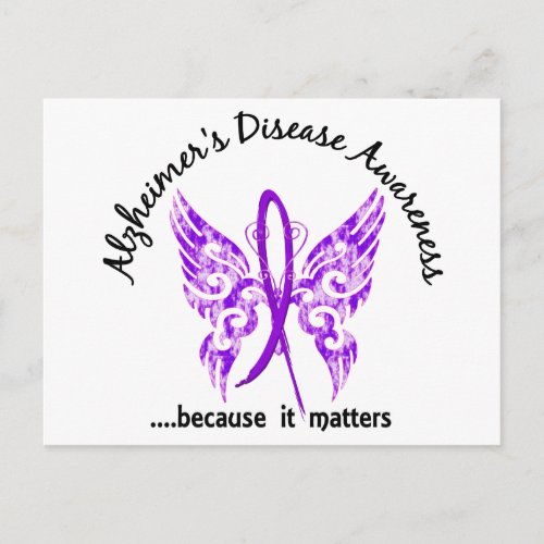 Grunge Tattoo Butterfly 61 Alzheimers Disease Postcard