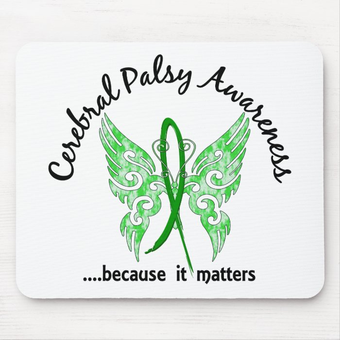 Grunge Tattoo Butterfly 6.1 Cerebral Palsy Mousepads