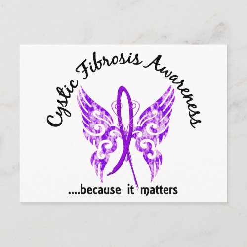 Grunge Tattoo Butterfly 61 Cystic Fibrosis Postcard