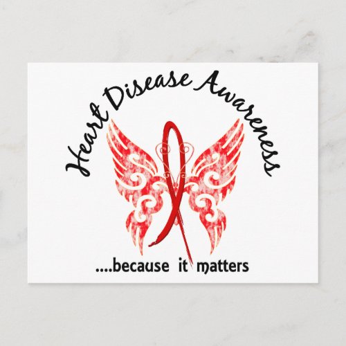 Grunge Tattoo Butterfly 61 Heart Disease Postcard